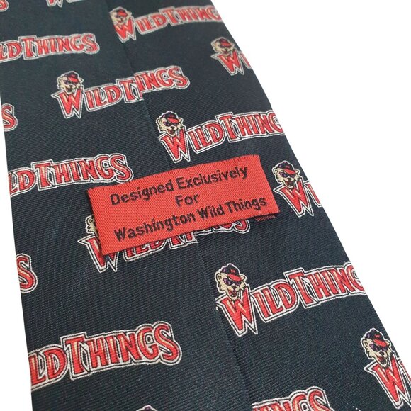 Washington Wild Things Baseball Logo Necktie Men Tie 57 Inches - Picture 4 of 5